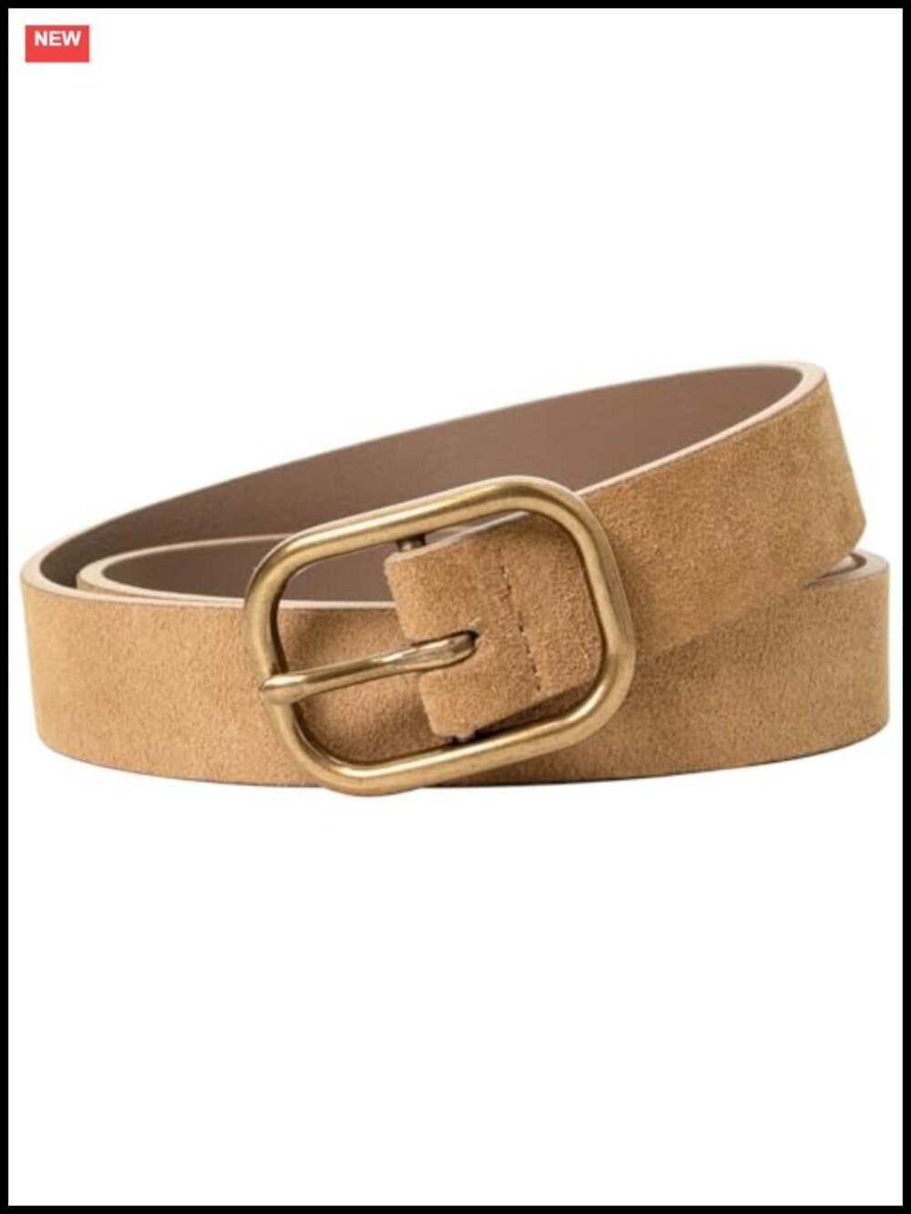 Genuine Suede Leather Vintage Pin Buckle Belt for Women Fashion Waist Belt